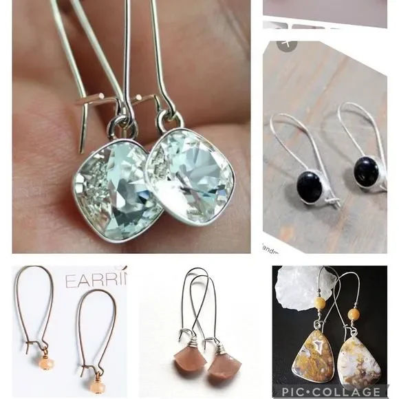 🆕Silver Kidney Wire Earrings - Picture 1 of 9